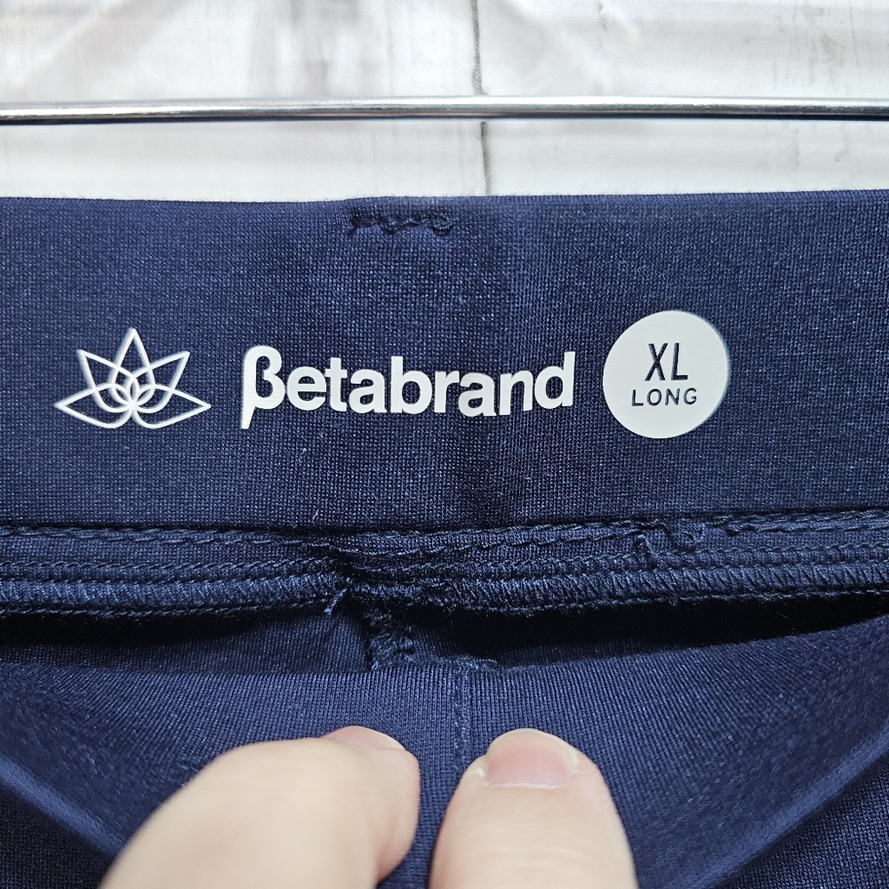 Betabrand Straight-Leg Classic Dress Pant Yoga Navy Blue Pants Size XL Long. - Picture 5 of 7